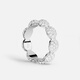 APM Monaco New Product Pave Ring Silver White Pavé Simple Hand Jewelry Geometric Design Gift Silver Size 48