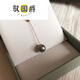 Yu Guojue seawater black pearl gold Y chain pendant clavicle chain adjustable female red 8 points 59mm 40cm