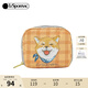 LeSportsac Lebo Poetry Bag Women's Bag New Cartoon Coin Headphones Makeup Storage Clutch for Girls Gift Orange Plaid Shiba Inu