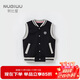 Nubiya boys' vests, children's spring and autumn vests, big children's thin vests, boys' outer wear, college style casual stand-up collar waistcoats