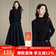 Late White New Product 2025 Winter Fashionable Casual Sweater Plus Velvet Warm Knitted Sweater for Women Without Belt Black S