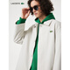 Crocodile (LACOSTE) French crocodile men's autumn fashion solid color lapel mid-length windbreaker jacket | BH5946 BUQ/off-white S 46 /165