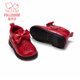 Fuluo Mi Girls Toddler Shoes Winter Sweet Soft Sole Anti-Slip Princess Boots Infant Plus Velvet Baby Cotton Shoes China Red 23