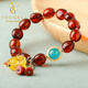 Yogurt natural amber casual bracelet raw stone blood amber women's bracelet beads 8*9mm