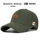 MAISON HYSAN Little Fox Baseball Cap for Men and Women Korean Style Casual Peaked Cap Versatile Fashion Spring Black