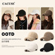 CACUSS hat women's autumn and winter new fashion baseball cap imitation lamb velvet thickened warm face small duck cap for men Gongmi_ long main recommendation one size (56-59CM)