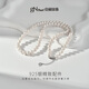 Jingrun Pearl Necklace 925 Silver Freshwater Pearl Necklace Nearly Round 7-8mm Full Bead Chain as a Birthday Gift for Your Lover