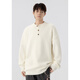 Zhiwei gray American Henry collar sweater for men autumn and winter 2025 new thickened warm sweater jacket with sweater inside light gray XL recommended 125-145Jin Jin equals 0.5 kg