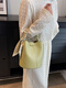 Bags for Women 2025 New Casual Commuting Handbag Fashion Versatile Shoulder Crossbody Bag Niche Texture Bucket Bag Cream Green