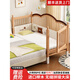 Goodbaby (gb) spliced bed beech bedside widened baby crib baby bed adult can sleep guardrail lift bed children's large bed 150x60cm thickened plank adult can sleep single bed head + 7cm coconut palm latex mattress