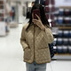 Xiaohongshu Yunjinshang YUN daily single children's clothing boys and girls autumn and winter quilted shirt-style jacket cotton jacket rhombus jacket dark beige 150 cm