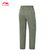 Li Ning C-position pants water-repellent sweatpants men's 2025 new loose and versatile retro casual overalls sweatpants plus velvet gray military green 731-3 M