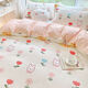 Vinoa cute cotton quilt cover single piece 100 cotton spring and summer children's dormitory single quilt cover 200x230 quilt three-piece set donut-red single quilt cover 110x150cm double needle craft kindergarten special