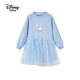 Disney (DISNEY) Elsa Princess Skirt 2025 New Sweater Skirt Girls Splicing Dress Children's Western-style Gauze Skirt Princess Skirt