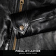 New men's classic casual simple Ami khaki retro new lapel horsehide leather jacket brown tea core black 10XL M135Jin Jin equal to 0.5 kg or less