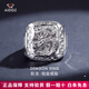 Aido Diamond pt950 men's platinum ring wide ring platinum domineering live mouth Wolong ring weight 24.8-25.0g