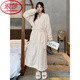 LangSha (LangSha) Nightgown Women's 2025 New Couple's Nightgown Thick Extra Long Flannel Bathrobe Coral Velvet Nightgown Men's Bathrobe Home Clothing Women's M