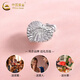 CHINA GOLD PT950 platinum wire-wound love pendant for women, simple and high-end Valentine's Day birthday gift for girlfriend and wife, platinum wire-wound love pendant, about 2.7g, free silver chain
