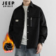 JEEP SPIRIT Jeep shirt men's long-sleeved autumn and winter velvet warm shirt men's loose versatile jacket casual top men's clothing