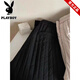 PLAYBOY (PLAYBOY) thickened vertical striped down cotton pants for women's winter outerwear, Japanese style small men's quilted wide-leg pants, warm granny pants, black 2XL 145-160Jin Jin equals 0.5 kg