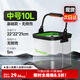 Handing foldable water bucket, outdoor fishing large fish box with lid, multi-functional water bucket, fish bucket, visible and transparent 10L