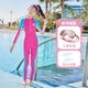 Nanbomaru children's swimsuit one-piece boxer long-sleeved trousers, sun protection, conservative, sports for small, medium and large children, new hot spring swimwear, rose red swimming goggles_nose clip earplugs M L (recommended height 100-110c weight 30-40Jin Jin equals 0.5 kg)