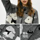 Semir knitted cardigan women winter half turtleneck puppy jacquard horn button sweater loose 2025 top 109725106003