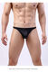 Summer men's thong underwear ice silk slightly transparent low waist sexy ice silk thin thong underwear U convex design white M100120