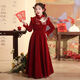 Disney (Disney) Girls New Chinese Style Princess Dress Winter 2026 New Year of the Horse New Year Clothes Children New Year Festive Clothes Red 150 Chinese Style New Year Clothes