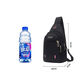 OTHER Men's Chest Bag Backpack 2024 New Nylon Canvas Chest Bag Casual Sports Travel Chest Bag Single Shoulder Crossbody Bag + Reinforcement + Black