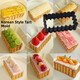 Korean Tart Shell Cream Pie Napoleon Puff Pastry Fruit Tart Corn Tart Rectangular Tiramisu Thick Tart Value Pack of 12 Korean Tart Molds Non-stick and Bottomless