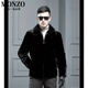 MONZO international first-line brand autumn and winter imitation mink coat mid-length men's lapel button style mink coat imitation mink black lapel zipper style S 90-105Jin Jin equals 0.5 kg