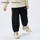 Balabala children's pants boys and girls velvet thickened trousers 2025 autumn and winter legged sports casual pants parent-child fashion
