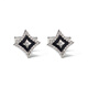 NOSSKISS four-pointed star cufflinks for men, light luxury French shirt sleeve studs, suit cuff buttons, boyfriend gift, silver starry sky cufflinks
