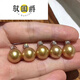Yu Guojue gold bead pendant seawater South Sea pearl necklace perfect round almost flawless glare 1011mm very slight blemish regular princess head