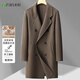 Shanshan sheep wool double-sided woolen woolen coat men's double-breasted autumn and winter mid-length woolen windbreaker jacket men's clothing