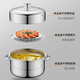 BSITN不锈钢蒸锅一层蒸鱼锅28cm电磁炉蒸锅燃气灶馒头单层蒸锅家用1428