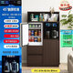 Dilang New Sterilization Integrated Solid Wood Tea Bar Machine Water Dispenser Home Embedded Office Sideboard Home Fully Automatic Ice Bar 10 Two Doors (Fridge + Boil Water + Make Tea) Heating Type Ice Warm