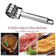 Xiongwochi kitchen household stainless steel tender meat tender meat hammer steak hammer pork chop double-sided solid new multi-functional thickened multi-functional meat loosener (active) 1 meat looser