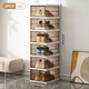 EACHY shoe cabinet installation-free shoe box entry door foldable shoe cabinet home all-in-one cabinet dust-proof shoe rack shoe box brown-6 compartments