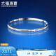 Lukfook Jewelry Platinum 950 Cat's Eye Platinum Bracelet Royal Oval Bracelet Price F63P0012DS 54mm-11.73g (including labor cost 1079 yuan)