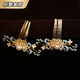 Chinese Hanfu bridal hair accessories Ming-made new phoenix crown bride wedding Chinese ancient style wedding Hanfu headdress set exquisite butterfly suit