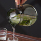 Liexuan glass teapot large capacity crescent cup filter tea brewer tea water separator heat-resistant fair cup green teapot ash crescent teapot 1000ml