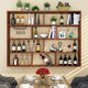 Zhong Zhanggui wall-mounted wine rack simple wine cabinet multi-layer restaurant wall wine rack hotel creative hanging wall cabinet storage rack bookshelf 150 long 110 high 20 deep three layers Please note that the color defaults to warm white