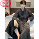 LangSha (LangSha) Nightgown Women's 2025 New Couple's Nightgown Thick Extra Long Flannel Bathrobe Coral Velvet Nightgown Men's Bathrobe Home Clothing Women's M