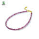 Donghai Shijia garnet bracelet for women s925 silver light luxury niche design crystal loose beads beaded bracelet small sugar cube necklace tanzanite. Sugar cube style hand circumference about 14cm bead diameter about 2mm