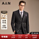 Antonio high count worsted suit men's suit wedding dress suit business suit spring and autumn vest three-piece set dark gray 48 B (175/96B)