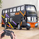 Children's electric remote control car simulation bus bus wireless remote control charging boy toy wholesale model car 666-676NA red extended bus