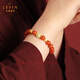 Layun Feiyin natural south red bracelet for women authentic full color full flesh persimmon red birth year transfer bead agate bracelet