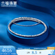 Lukfook Jewelry Platinum 950 Sky Stars Carved Beads Elastic Oval Royal Princess Bracelet Platinum Bracelet Price HEP0003DS 7.44g (including labor cost 766 yuan)